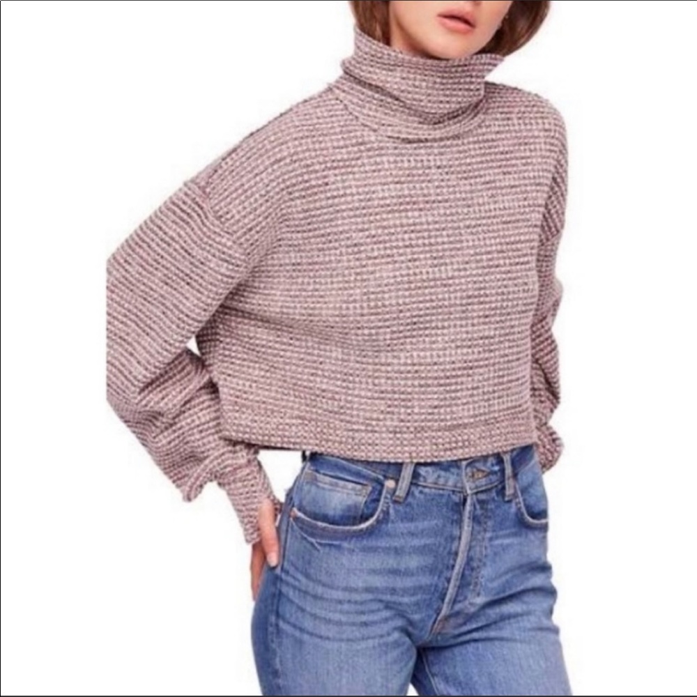 Free People Turtleneck Waffle Knit✨ - Picture 12 of 13